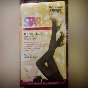Star Power by Spanx Center-Stage High-Waisted Shaping Tights Java Size F.